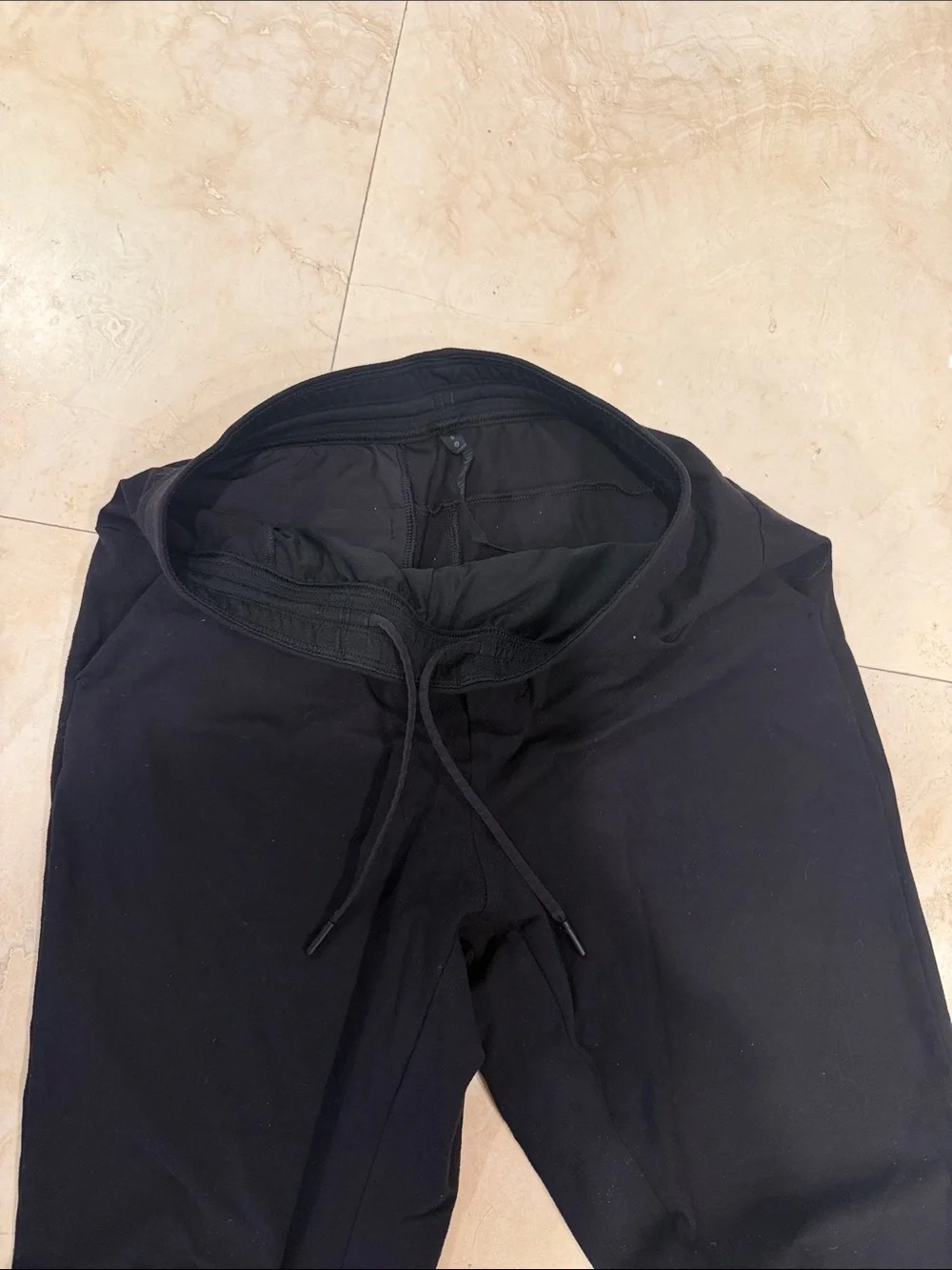 lululemon athletica Men's Black Joggers with Drawstring Waist